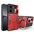 For Tecno Camon 20 4G / 20 Pro 4G CD Texture Sliding Camshield Magnetic Holder Phone Case(Red) - Tecno Cases by PMC TechLife | Online Shopping South Africa | PMC TechLife | Buy Now Pay Later Mobicred