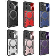 For Tecno Camon 20 Pro 5G CD Texture Sliding Camshield Magnetic Holder Phone Case(Blue)