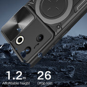 For Tecno Camon 20 Pro 5G CD Texture Sliding Camshield Magnetic Holder Phone Case(Silver)