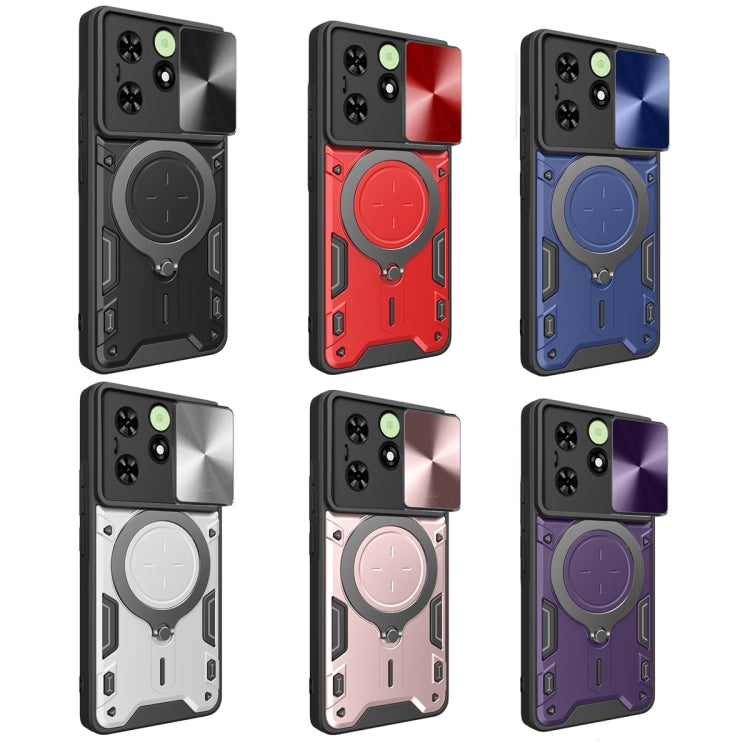 For Tecno Spark Go 2024/Spark 20 CD Texture Sliding Camshield Magnetic Holder Phone Case(Red) - free shipping - PMC TechLife - Order now!