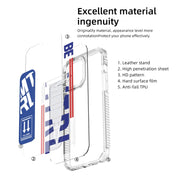 For iPhone 15 Pro Max Mutural Cyber Series TPU Phone Case with IML Stand(Red)