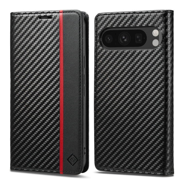 For Google Pixel 9 LC.IMEEKE Carbon Fiber Leather Phone Case(Vertical Black) - Google Cases by LC.IMEEKE | Online Shopping South Africa | PMC TechLife | Buy Now Pay Later Mobicred