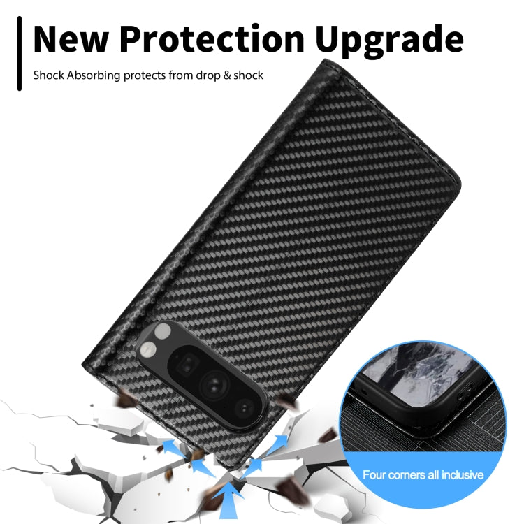 For Google Pixel 9 LC.IMEEKE Carbon Fiber Leather Phone Case(Vertical Black) - Google Cases by LC.IMEEKE | Online Shopping South Africa | PMC TechLife | Buy Now Pay Later Mobicred