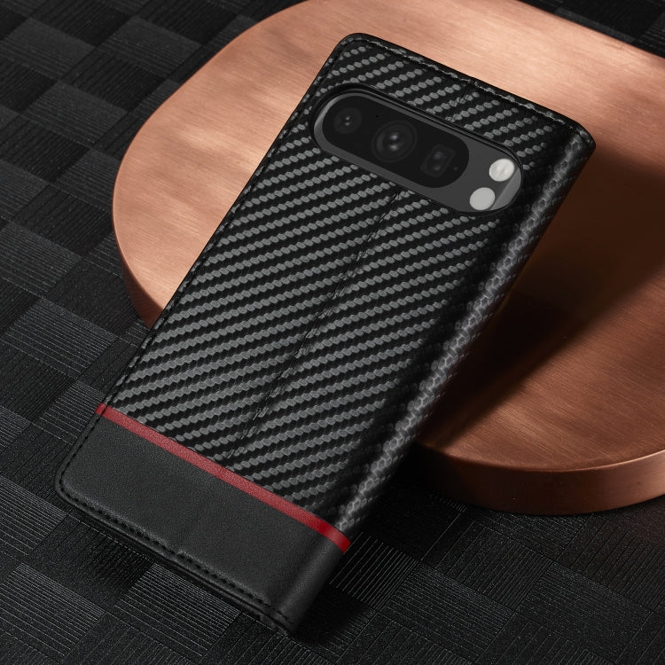 For Google Pixel 9 LC.IMEEKE Carbon Fiber Leather Phone Case(Horizontal Black) - Google Cases by LC.IMEEKE | Online Shopping South Africa | PMC TechLife | Buy Now Pay Later Mobicred