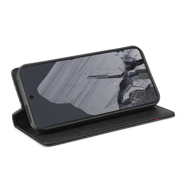 For Google Pixel 9 Pro LC.IMEEKE Carbon Fiber Leather Phone Case(Horizontal Black)