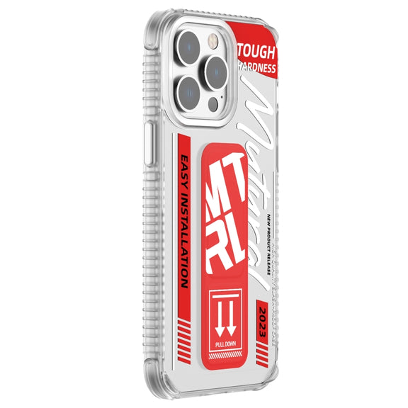 For iPhone 15 Pro Max Mutural Wing Flash Series TPU Phone Case with IML Stand(Red)