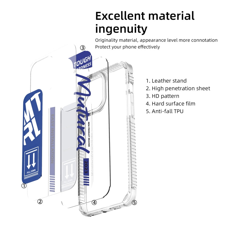 For iPhone 15 Pro Max Mutural Wing Flash Series TPU Phone Case with IML Stand(Red)