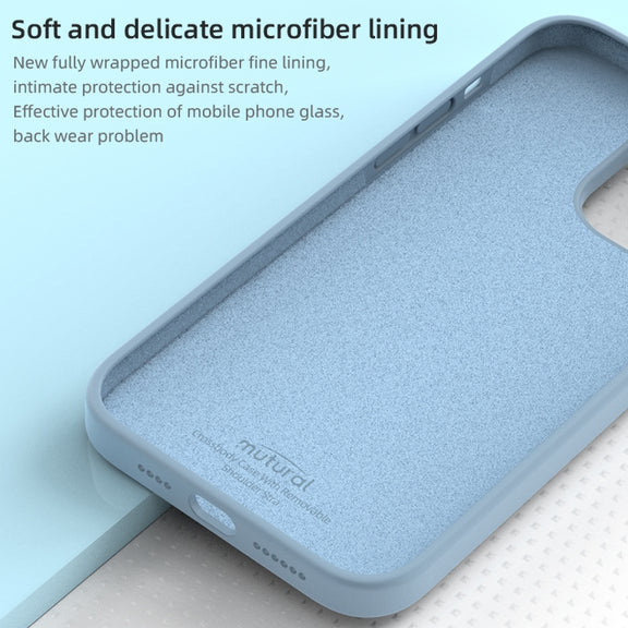 For iPhone 15 Pro Max Mutural Yuemu Series Liquid Silicone Phone Case(Light Blue)