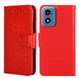 For Motorola Moto G Play 4G 2024 Crystal Texture Leather Phone Case(Red) - Motorola Cases by PMC Jewellery | Online Shopping South Africa | PMC Jewellery | Buy Now Pay Later Mobicred