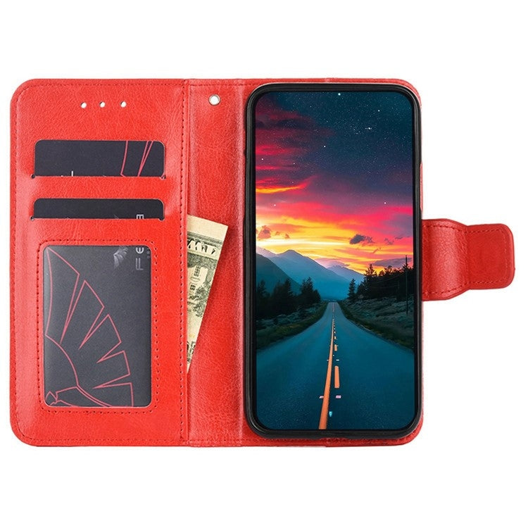 For Motorola Moto G Play 4G 2024 Crystal Texture Leather Phone Case(Red)
