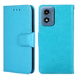 For Motorola Moto G Play 4G 2024 Crystal Texture Leather Phone Case(Sky Blue) - Motorola Cases by PMC Jewellery | Online Shopping South Africa | PMC Jewellery | Buy Now Pay Later Mobicred