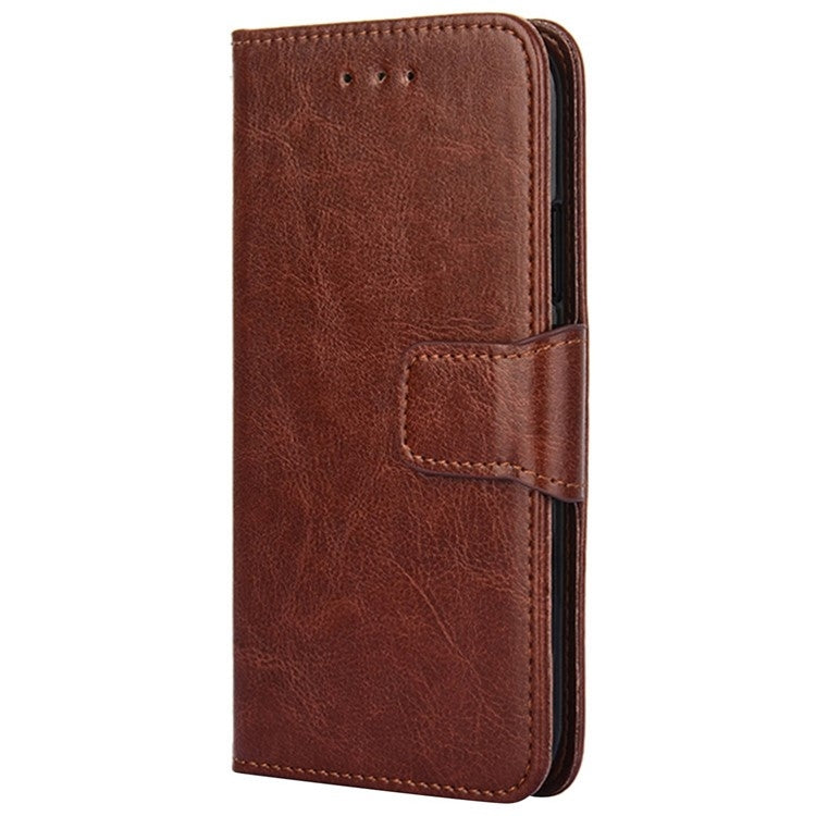 For Motorola Moto G Play 4G 2024 Crystal Texture Leather Phone Case(Brown) - Motorola Cases by PMC Jewellery | Online Shopping South Africa | PMC Jewellery | Buy Now Pay Later Mobicred