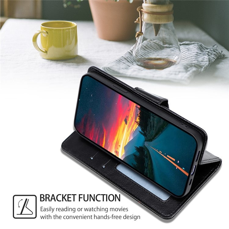 For Motorola Moto G Play 4G 2024 Crystal Texture Leather Phone Case(Black) - Motorola Cases by PMC Jewellery | Online Shopping South Africa | PMC Jewellery | Buy Now Pay Later Mobicred