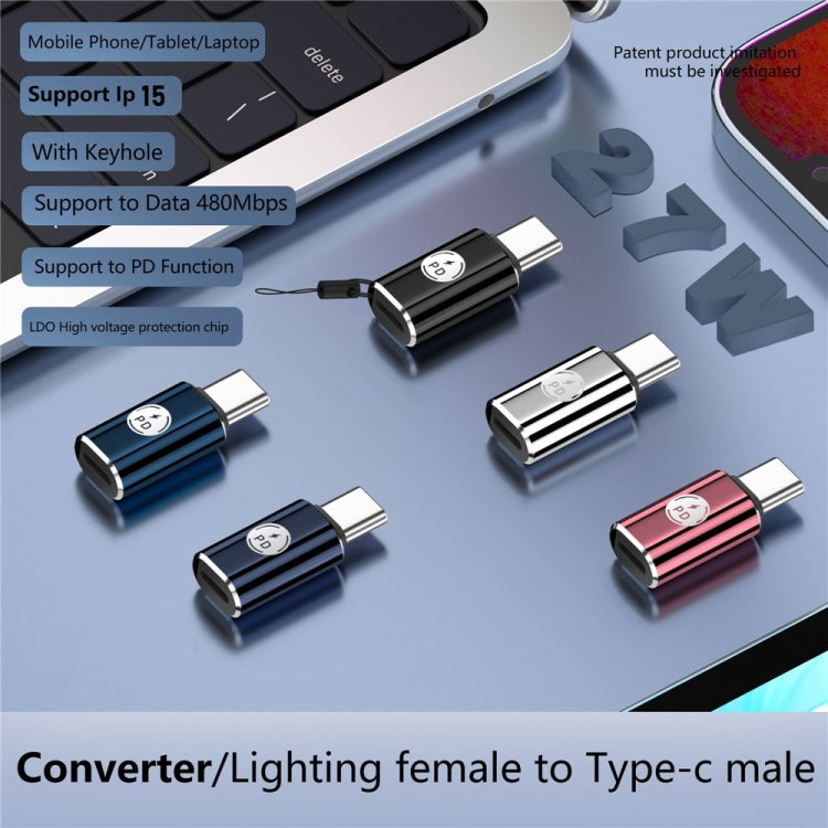 PD27W USB-C / Type-C to 8 Pin Adapter(Silver)