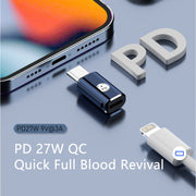 PD27W USB-C / Type-C to 8 Pin Adapter(Black)