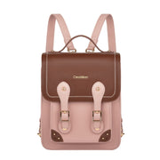 Cwatcun D81 Retro Camera Crossbody Bag Vintage PU Leather Water-resistant Camera Handbag(Brown Pink)