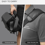 Cwatcun D85 Camera Bag Side Quick Access Camera Messenger Case Water-resistant Bag, Size:36.5 x 17 x 26cm Large(Black)
