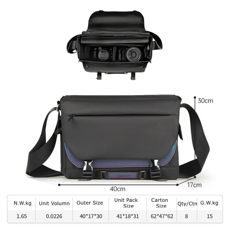 Cwatcun D85 Camera Bag Side Quick Access Camera Messenger Case Waterproof Bag, Size:40 x 17 x 30cm XL(Black) - free shipping - PMC TechLife - Order now!