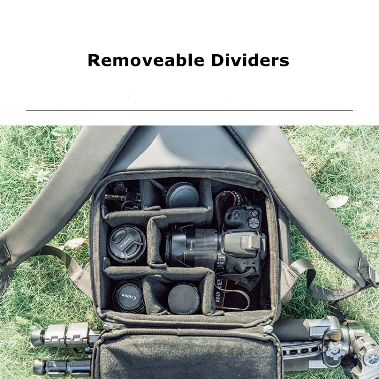 Cwatcun D86 Camera Backpack DSLR Mirrorless Camera Waterproof Bag, Size:28 x 15 x41cm Small(Black) - free shipping - PMC TechLife - Order now!