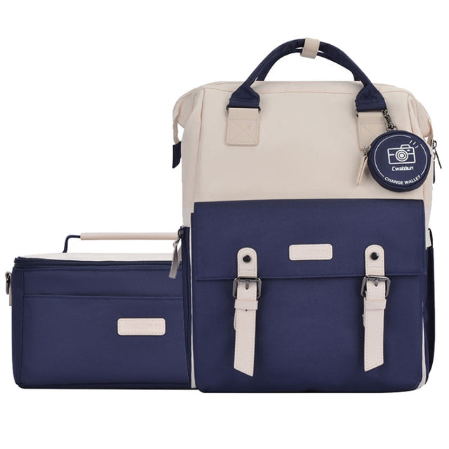 Cwatcun D87 Color Matching Camera Backpack Large Capacity Photography Bag, Size:38 x 31 x 20cm Small(Blue)