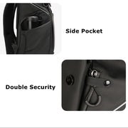 Cwatcun D89 Camera Backpack Water-resistant Leather Film 15.6 Laptop Sleeve Bag, Size:43.5 x 33 x 22.5cm(Black)