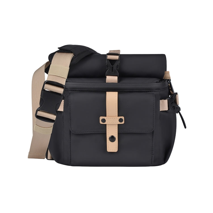 Cwatcun D90 Contrast Color Single Shoulder Camera Bag Outdoor Camera Bag Professional Crossbody Handbag, Size:22 x 15 x 18.5cm Small(Black) - free shipping - PMC TechLife - Order now!
