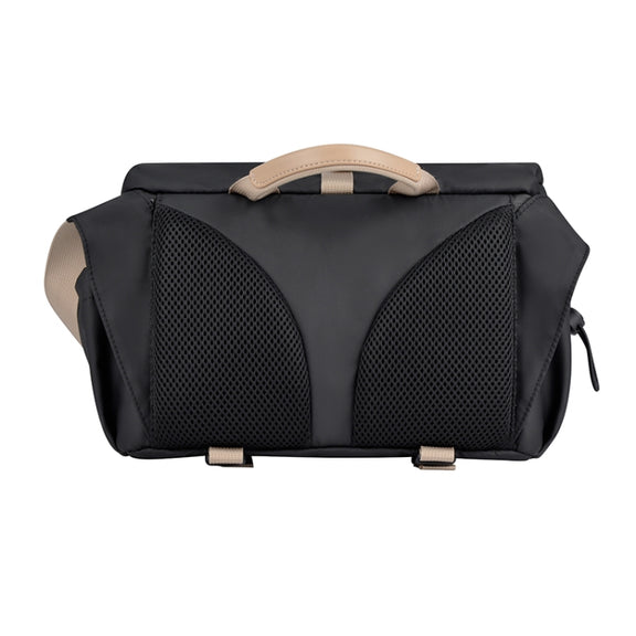 Cwatcun D90 Contrast Color Single Shoulder Camera Bag Outdoor Camera Bag Professional Crossbody Handbag, Size:22 x 15 x 18.5cm Small(Black)