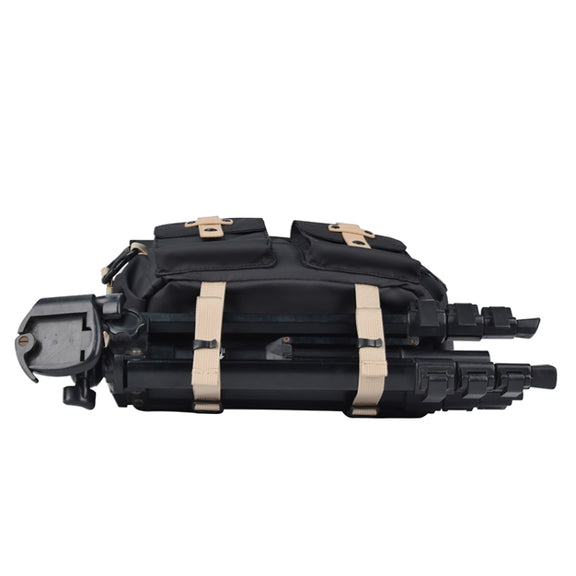 Cwatcun D90 Contrast Color Single Shoulder Camera Bag Outdoor Camera Bag Professional Crossbody Handbag, Size:22 x 15 x 18.5cm Small(Black)