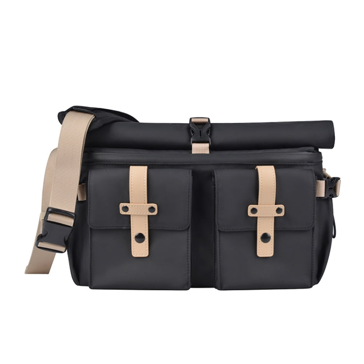 Cwatcun D90 Contrast Color Single Shoulder Camera Bag Outdoor Camera Bag Professional Crossbody Handbag, Size:30.5 x 19 x 20cm Large(Black) - free shipping - PMC TechLife - Order now!