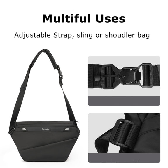 Cwatcun D92 Outdoor Camera Bag Professional Crossbody Sling Bag, Size:45.5 x 24.5 x 14 .5cm Large(Black)