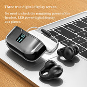 G91 Ear Clip Bone Conduction TWS Noise Reduction Bluetooth Earphone(Black)