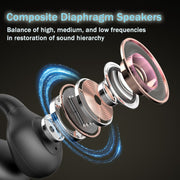 G91 Ear Clip Bone Conduction TWS Noise Reduction Bluetooth Earphone(Black)
