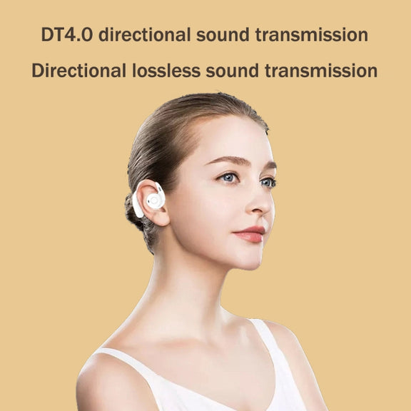 HF02 Ear Clip Bone Conduction TWS Noise Reduction Bluetooth Earphone(White)