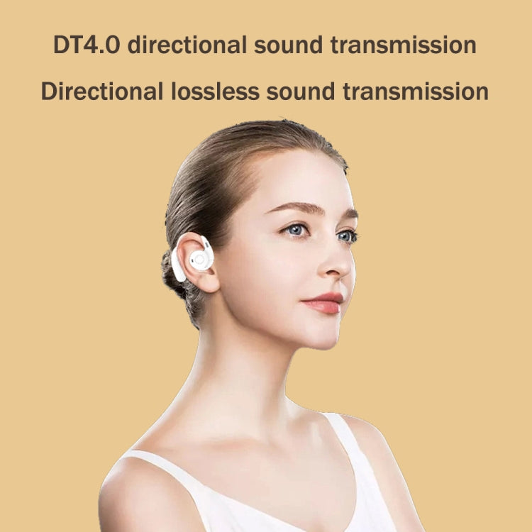 HF02 Ear Clip Bone Conduction TWS Noise Reduction Bluetooth Earphone(White)
