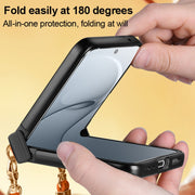 For Huawei nova Flip SULADA Elegant Rhombic Texture Folding Phone Case with Lanyard(Green)