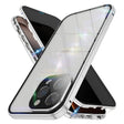 For iPhone 16 Pro Anti-peeping Magnetic Double-sided Tempered Glass Phone Case(Silver) - iPhone 16 Pro Cases by PMC TechLife | Online Shopping South Africa | PMC TechLife | Buy Now Pay Later Mobicred