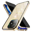For iPhone 16 Plus Anti-peeping Magnetic Double-sided Tempered Glass Phone Case(Gold) - iPhone 16 Plus Cases by PMC TechLife | Online Shopping South Africa | PMC TechLife | Buy Now Pay Later Mobicred