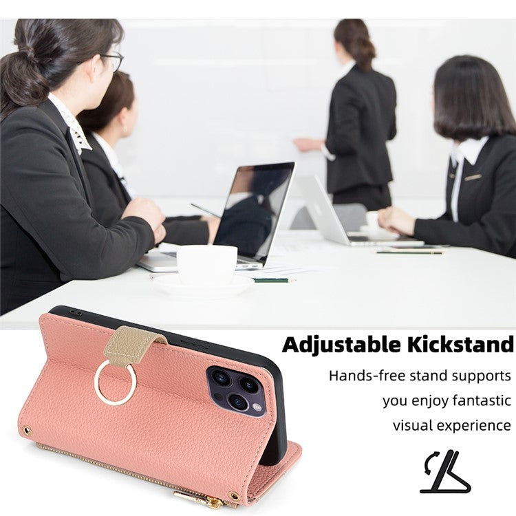 For Motorola Edge 40 Neo 5G Crossbody Litchi Texture Leather Phone Case(Pink) - Motorola Cases by PMC TechLife | Online Shopping South Africa | PMC TechLife | Buy Now Pay Later Mobicred