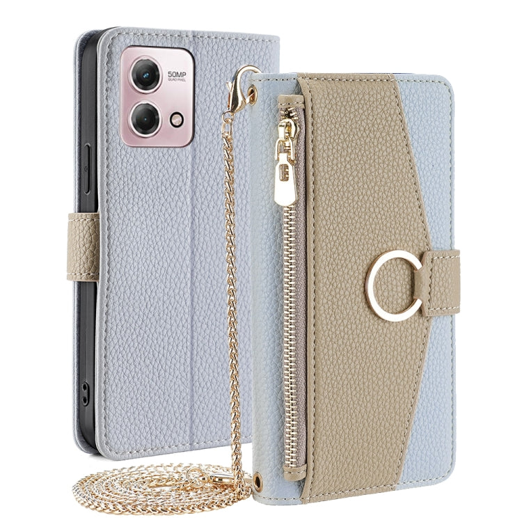 For Motorola Moto G Stylus 2023 4G Crossbody Litchi Texture Leather Phone Case(Blue) - free shipping - PMC TechLife - Order now!