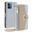 For Motorola Moto G14 Crossbody Litchi Texture Leather Phone Case(Blue) - Motorola Cases by PMC TechLife | Online Shopping South Africa | PMC TechLife | Buy Now Pay Later Mobicred