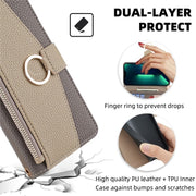 For Motorola Moto G14 Crossbody Litchi Texture Leather Phone Case(Grey)
