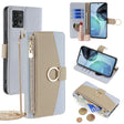 For Motorola Moto G72 4G Crossbody Litchi Texture Leather Phone Case(Blue) - Motorola Cases by PMC TechLife | Online Shopping South Africa | PMC TechLife | Buy Now Pay Later Mobicred