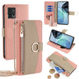 For Motorola Moto G72 4G Crossbody Litchi Texture Leather Phone Case(Pink) - Motorola Cases by PMC TechLife | Online Shopping South Africa | PMC TechLife | Buy Now Pay Later Mobicred
