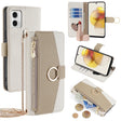 For Motorola Moto G73 5G Crossbody Litchi Texture Leather Phone Case(White) - Motorola Cases by PMC TechLife | Online Shopping South Africa | PMC TechLife | Buy Now Pay Later Mobicred