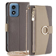 For Motorola Moto G Play 4G 2024 Crossbody Litchi Texture Leather Phone Case(Grey) - Motorola Cases by PMC Jewellery | Online Shopping South Africa | PMC Jewellery | Buy Now Pay Later Mobicred