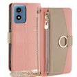 For Motorola Moto G Play 4G 2024 Crossbody Litchi Texture Leather Phone Case(Pink) - Motorola Cases by PMC Jewellery | Online Shopping South Africa | PMC Jewellery | Buy Now Pay Later Mobicred