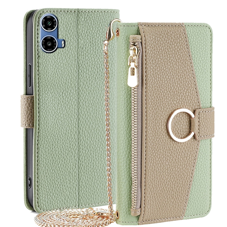 For Motorola Moto G34 5G Crossbody Litchi Texture Leather Phone Case(Green) - free shipping - PMC TechLife - Order now!