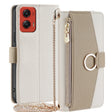 For Motorola Moto G Stylus 5G 2024 Crossbody Litchi Texture Leather Phone Case(White) - Motorola Cases by PMC TechLife | Online Shopping South Africa | PMC TechLife | Buy Now Pay Later Mobicred