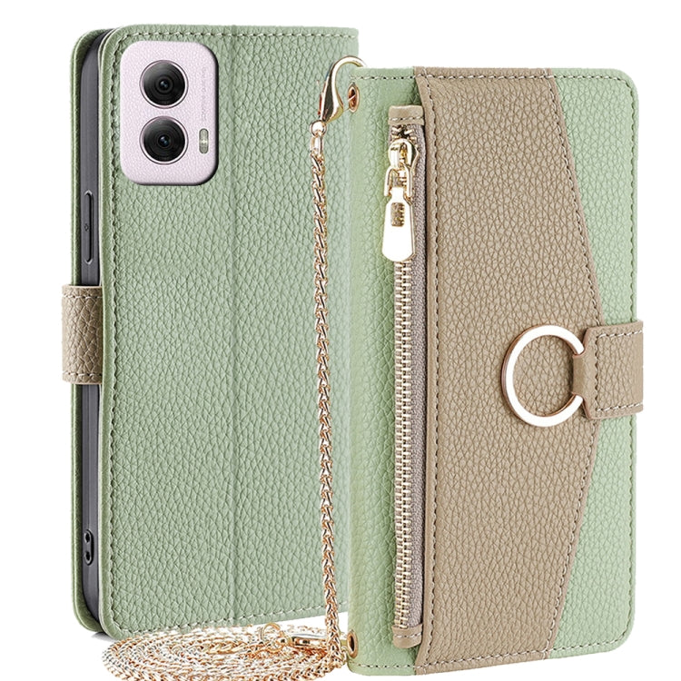 For Motorola Moto G Power 5G 2024 Crossbody Litchi Texture Leather Phone Case(Green) - Motorola Cases by PMC TechLife | Online Shopping South Africa | PMC TechLife | Buy Now Pay Later Mobicred