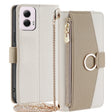 For Motorola Moto G Power 5G 2024 Crossbody Litchi Texture Leather Phone Case(White) - Motorola Cases by PMC TechLife | Online Shopping South Africa | PMC TechLife | Buy Now Pay Later Mobicred